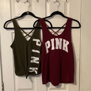 Two PINK tank tops